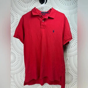 POLO Ralph Lauren MENS Short Sleeve Red Polo Shirt Size‎ Large